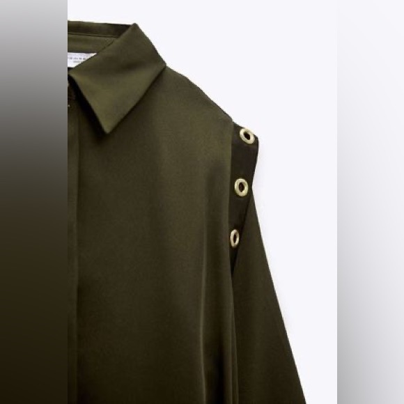 ✨SALE ✨ ZARA RING TRIM SHIRTDRESS ✨SALE ✨ - Picture 4 of 6